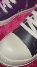 Load and play video in Gallery viewer, Rick Owens Black Full Grain High Sneakers
